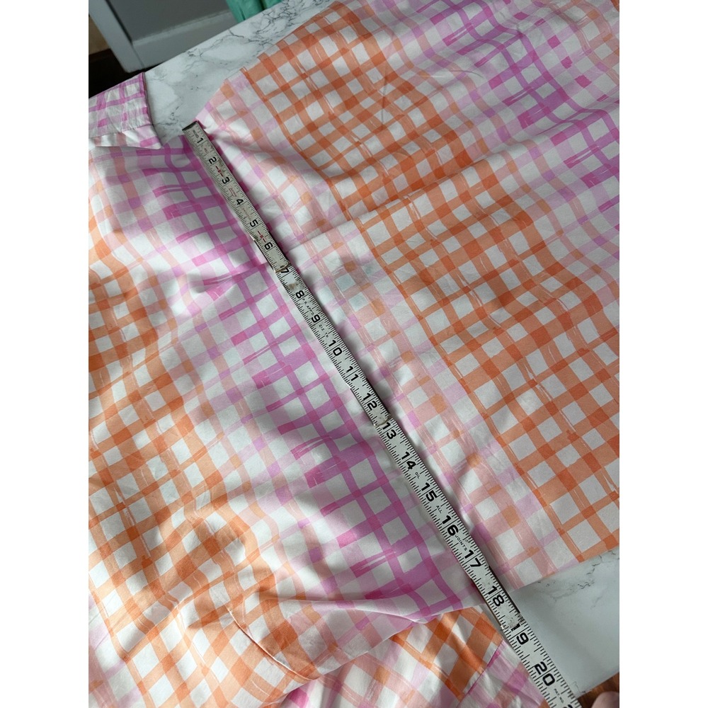 Scoop Cotton Sleeveless Gingham Tie Back Summer Midi Dress Women's Size Large - Picture 12 of 13
